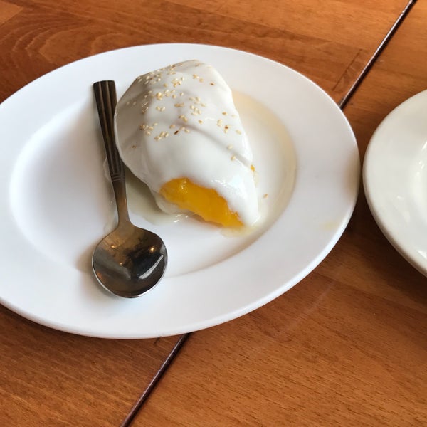 The mango sticky rice pudding is a must-try