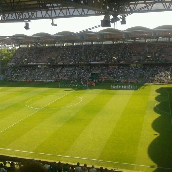 Photo taken at Gerhard Hanappi Stadium by Guenther M. on 7/6/2014