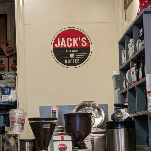 Photo taken at Jack&#39;s Stir Brew Coffee by Fred W. on 5/18/2021