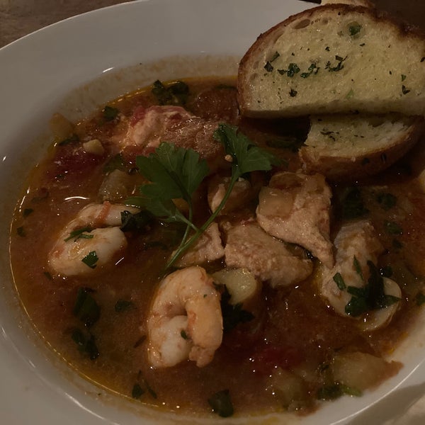 Seafood Stew (Seared Scallops, Shrimp, Market Fish, Garlic Ciabatta Bread)