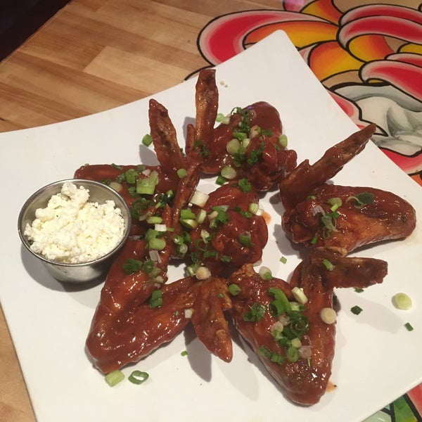Some of the best wings we've ever had: cooked perfectly, sweet but not too sweet, perfectly sauced