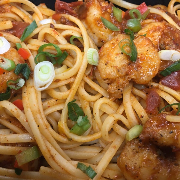 Shrimp Linguini with Angry Sauce