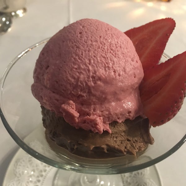 Raspberry and chocolate mousse