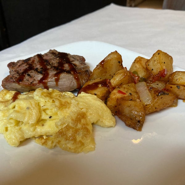 6-Course Sunday Brunch: Southern Classics - Steak & Eggs (grilled MY strip steak, scrambled eggs, home fried potatoes)