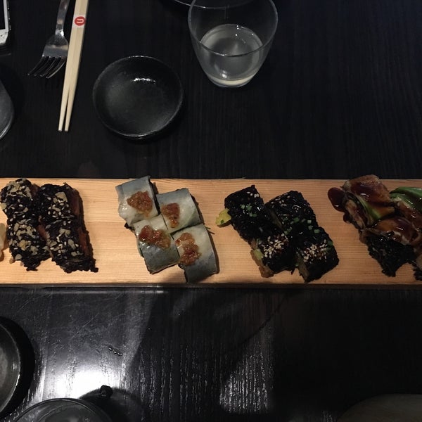 Black Rice Sushi Roll Sampler(Hokkaido, Dragon, Spicy Tuna and Devon Roll)
