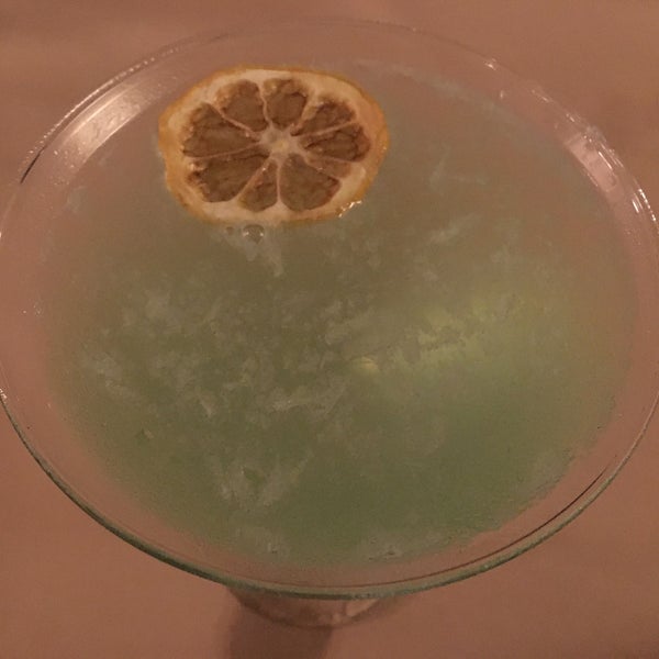 Hachi-tini (vodka, tyku citrus liquer, soho lychee liquer and fresh lemon juice)