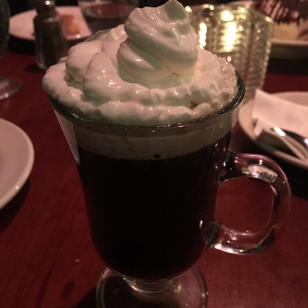 Liquid dessert: Coffee with Kahlua topped with whipped cream