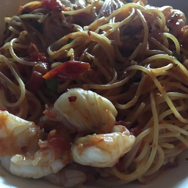 Spicy shrimp capellini