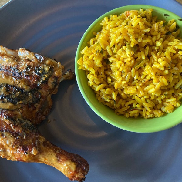 1/4 Leg with Portuguese Rice
