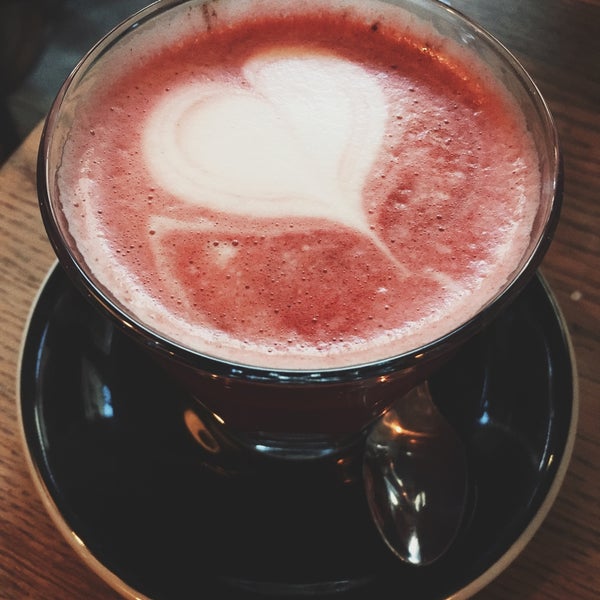 Red velvet latte, tastes good