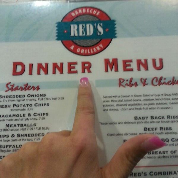 Photo taken at Red&#39;s Barbecue &amp; Grillery by Mae W. on 7/12/2013