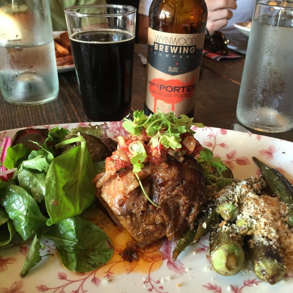 The pork shoulder is incredible paired with a crisp side salad and a nice dark porter!