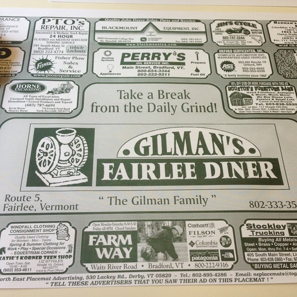 Fairlee Diner Fairlee, VT