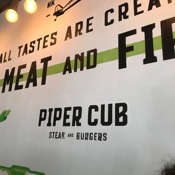 Photo taken at Piper Cub Burger&amp;Steak by Ersin A. on 7/12/2018
