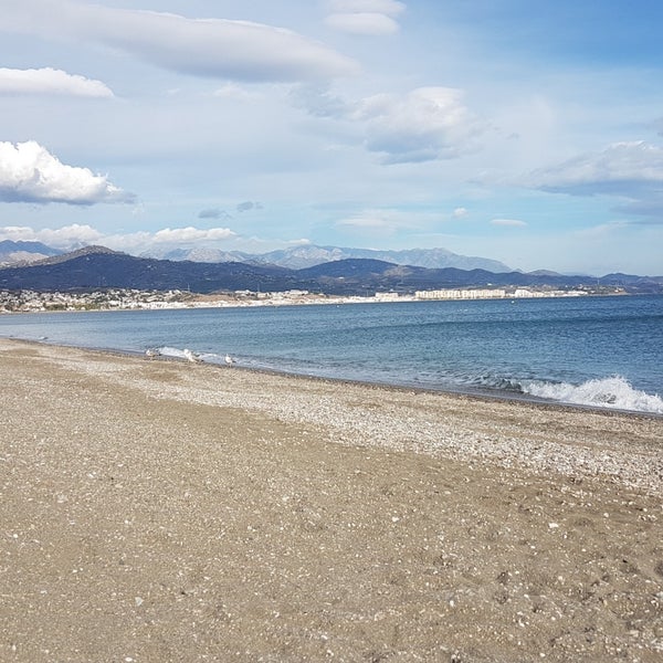 Photo taken at Playa de Torre del Mar by Richard P. on 10/31/2019