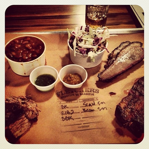 Photo taken at Fletcher&#39;s Brooklyn Barbecue by Jessica K. on 12/23/2012