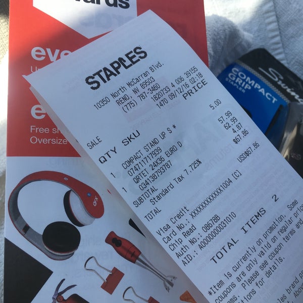 Staples Paper Office Supplies In Reno
