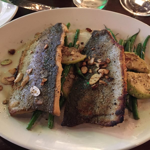 Josh my Waiter was excellent and very knowledgeable. He recommended the seared trout w/almonds &  Granny Smith apples sautéed, green beans, crispy skin, well seasoned. BEST i've ever had!