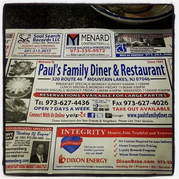 รูปภาพถ่ายที่ Paul&#39;s Family Diner โดย Doreen E. เมื่อ 7/14/2013