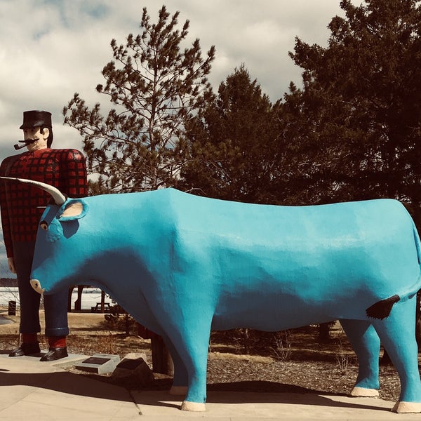 Photo taken at Paul Bunyan &amp; Babe The Blue Ox by Christopher W. on 4/27/2018