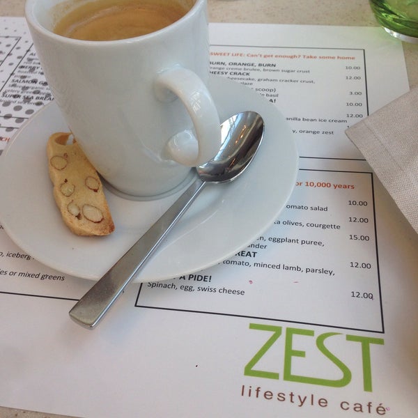 Photo taken at ZEST Lifestyle Cafe by Sema M. on 4/7/2015