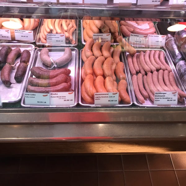 Plenty of homemade sausages and meats.