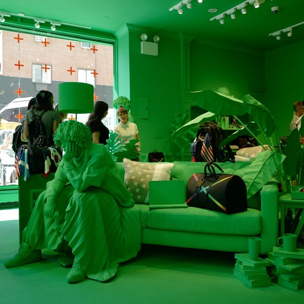 Inside Louis Vuitton's New Neon Green Pop-Up Shop on Rivington Street