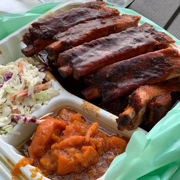 Photo taken at Everett &amp; Jones Barbeque by Tiffany on 4/14/2019