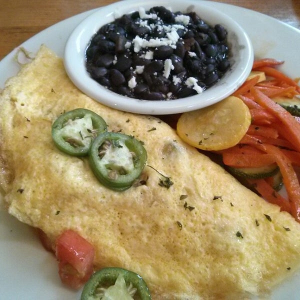 Americana omelet on the brunch menu is great .... But adding jalapeños makes it better!