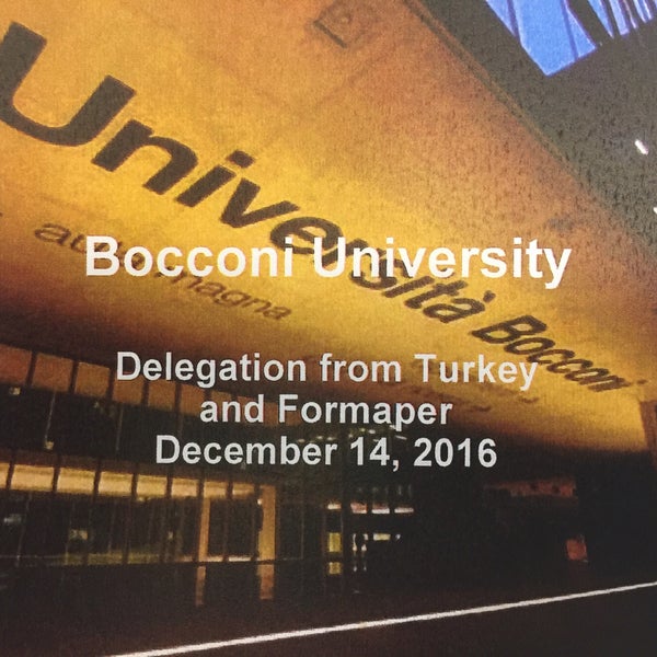 12/14/2016 tarihinde Ünal D.ziyaretçi tarafından Università Commerciale Luigi Bocconi'de çekilen fotoğraf