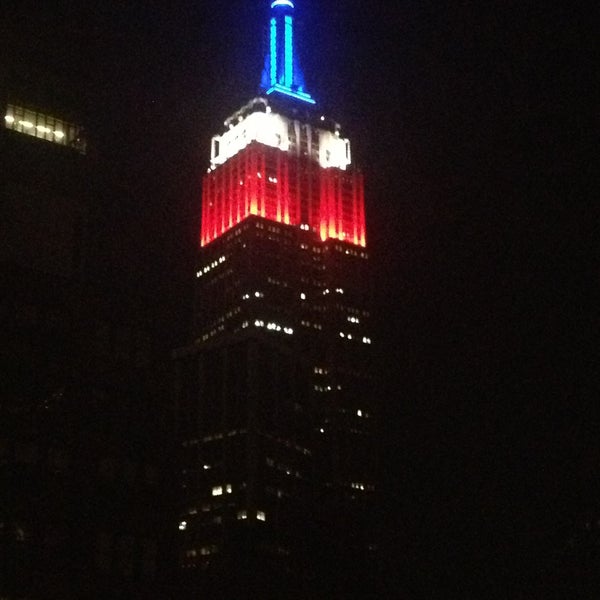 Night view of Empire State bldg from my window!