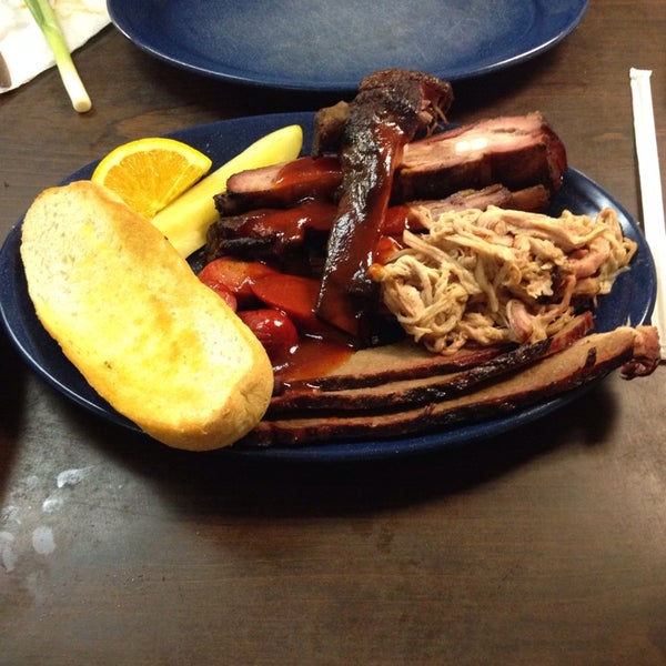 Photo taken at Dink&#39;s Pit Bar-B-Que by Scott M. on 3/28/2014