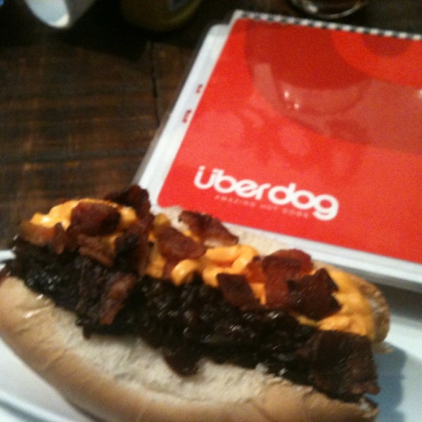 Photo taken at Überdog - Amazing Hot Dogs by Lane N. on 3/6/2013