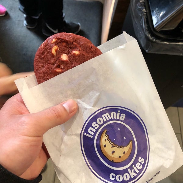Photo taken at Insomnia Cookies by Tyler T. on 3/8/2019