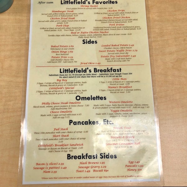 Littlefield's Cafe 6929 John F Kennedy Blvd Ste 33