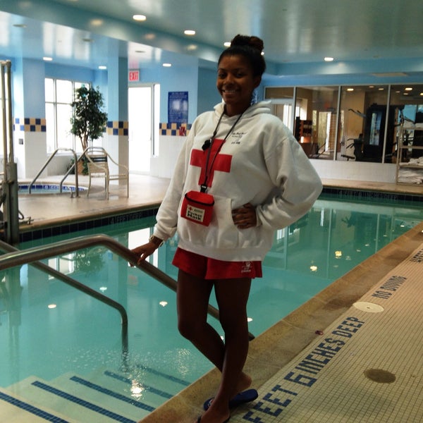Parents can rest easy knowing that there is an extra set of eyes at the hotel pool. Karina is one of the lifeguards that are always on duty whenever the hotel pool is open.