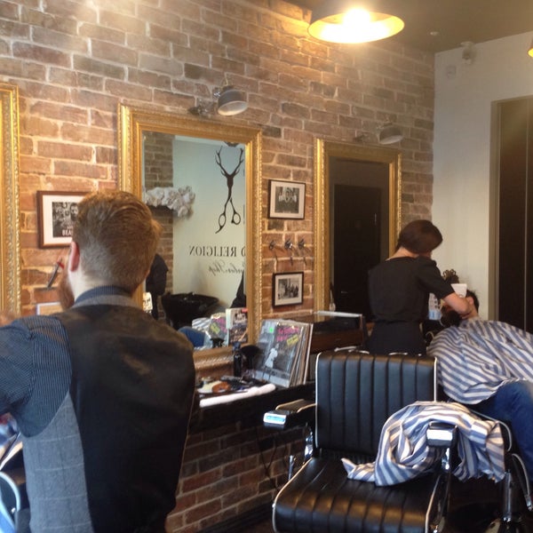 Photo taken at Wood Religion Barber Shop by Maxon P. on 1/10/2015
