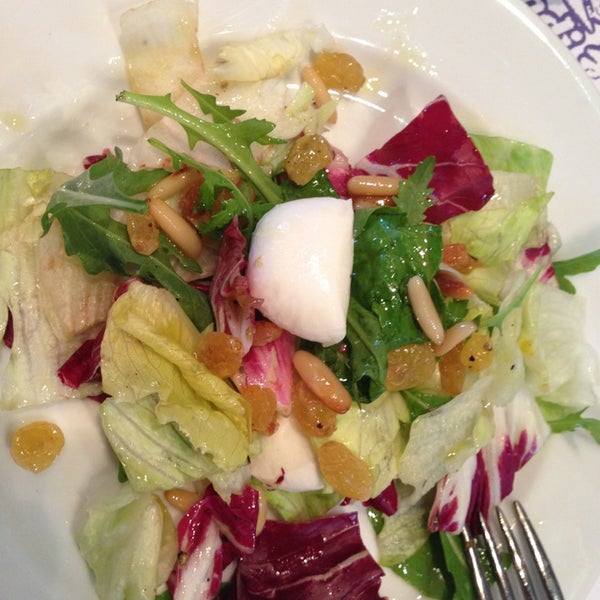 LOVED the salad with cherry mozzarella, pine nuts and raisins!