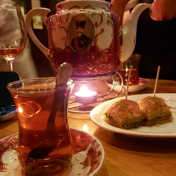 Follow dinner with a cup of Persian tea and some tasty baclava.