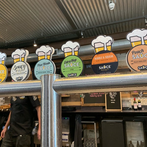 Photo taken at Sauce Brewing Co by Simplicious C. on 9/29/2019
