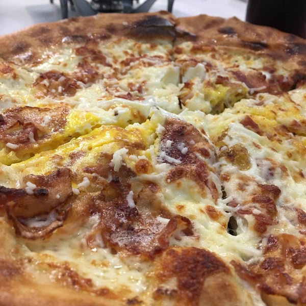 Two words: breakfast pizza. You won’t regret it! (And it’s plenty for 2- probably 3 people)