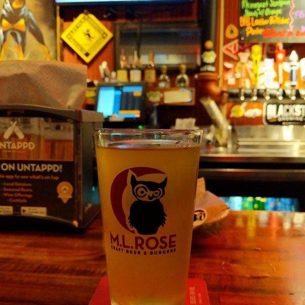 Photo taken at M.L.Rose Craft Beer &amp; Burgers by Danielle F. on 7/8/2021