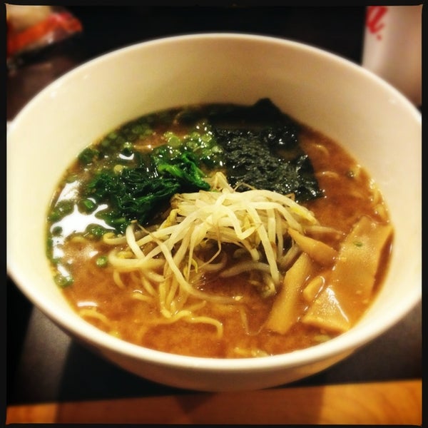 You can have every ramen vegetarian (no meat and vegetable stock), except for the spicy one. I had the miso ramen, good!