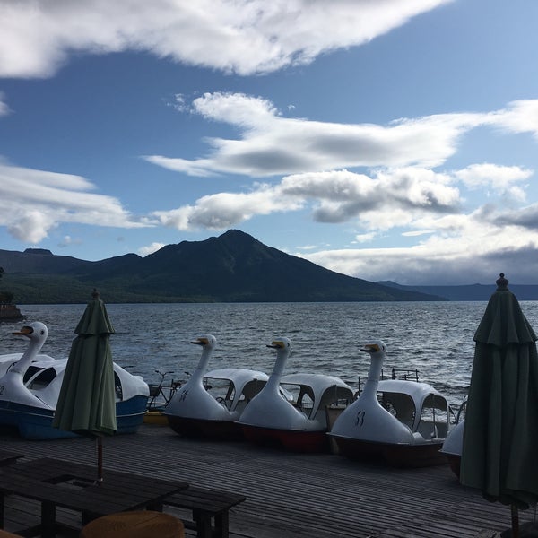 支笏湖スワンボート 千歳市 Da Vapur Veya Feribot Da Fotograflar