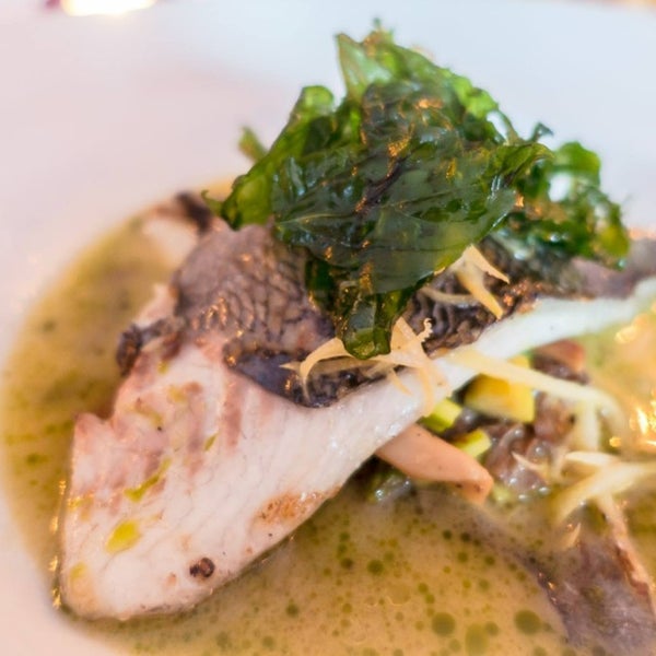 If its on the menu, try the grilled dorade royale, served w/ lemon basil broth, tear drop peppers, shimeji mushrooms, & fresh asparagus. Its more flavorful & better than the Three Acres version.