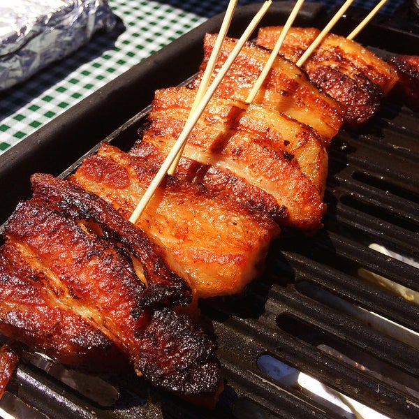 Come here for the Grilled Maple Bacon Sticks - voted the best bacon in NYC by the Villiage Voice Newspaper.