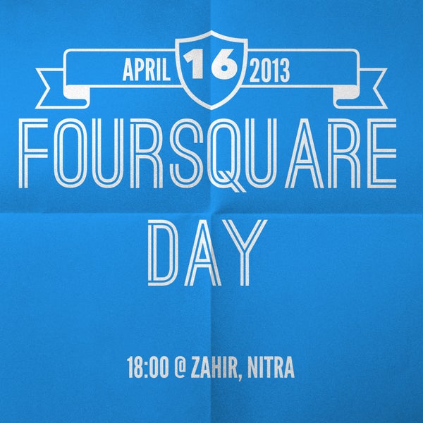 Foursquare Day 2013 will take a place here at 6pm, 16. April 2013. Nitra is second slovak city hosting such an event! #4sqDayNita #socialmedia
