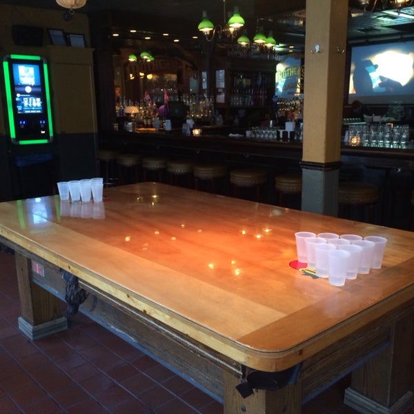 The ultimate "get together" bar, there's almost always an awesome social crowd here. Excellent place for beer pong or flippy cup!