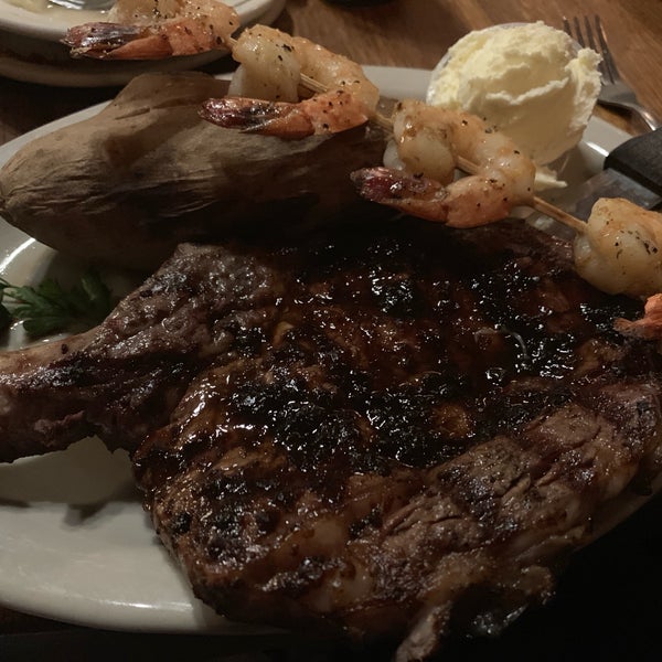 This place is outstanding! Get the bone-in Ribeye medium rare with shrimp, one of the best steaks I’ve ever eaten. The prices are so modest for the quality & quantity of food served.
