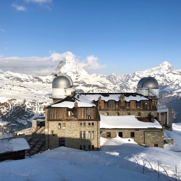Photo taken at 3100 Kulmhotel Gornergrat Zermatt by Frau T. on 5/6/2018